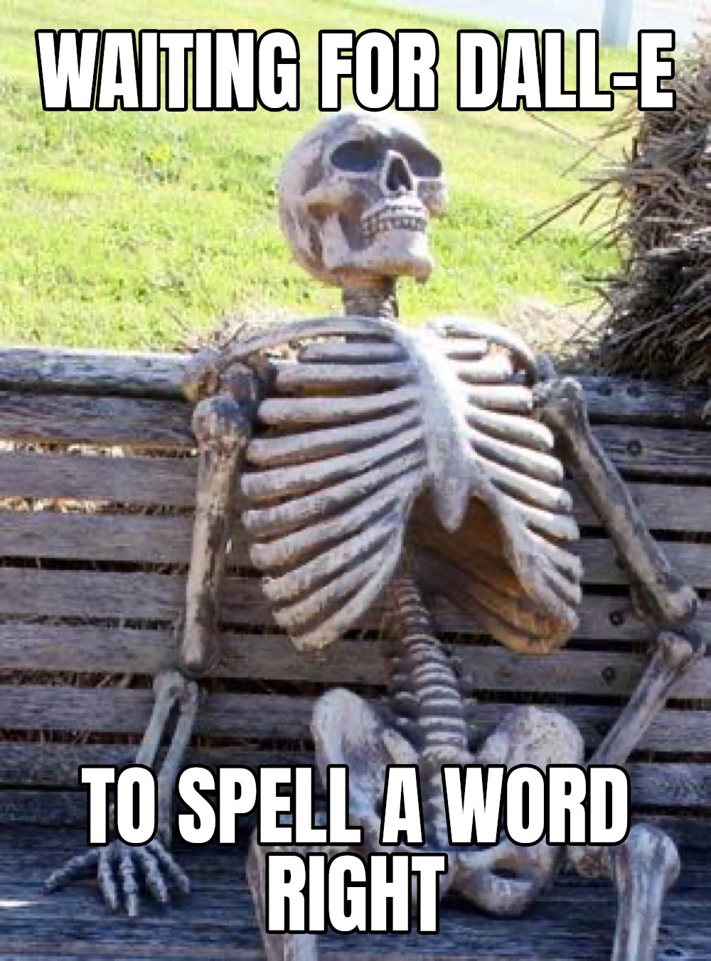 waiting skeleton meme